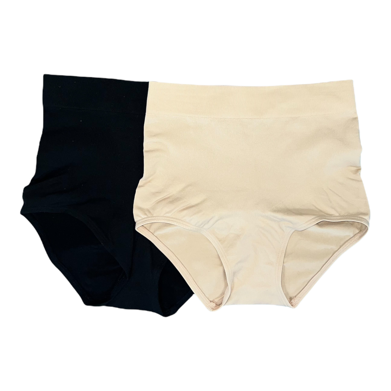 Breezies Women’s Seamless Shaping Brief Set of 2 Sunbeige/Black Medium Size