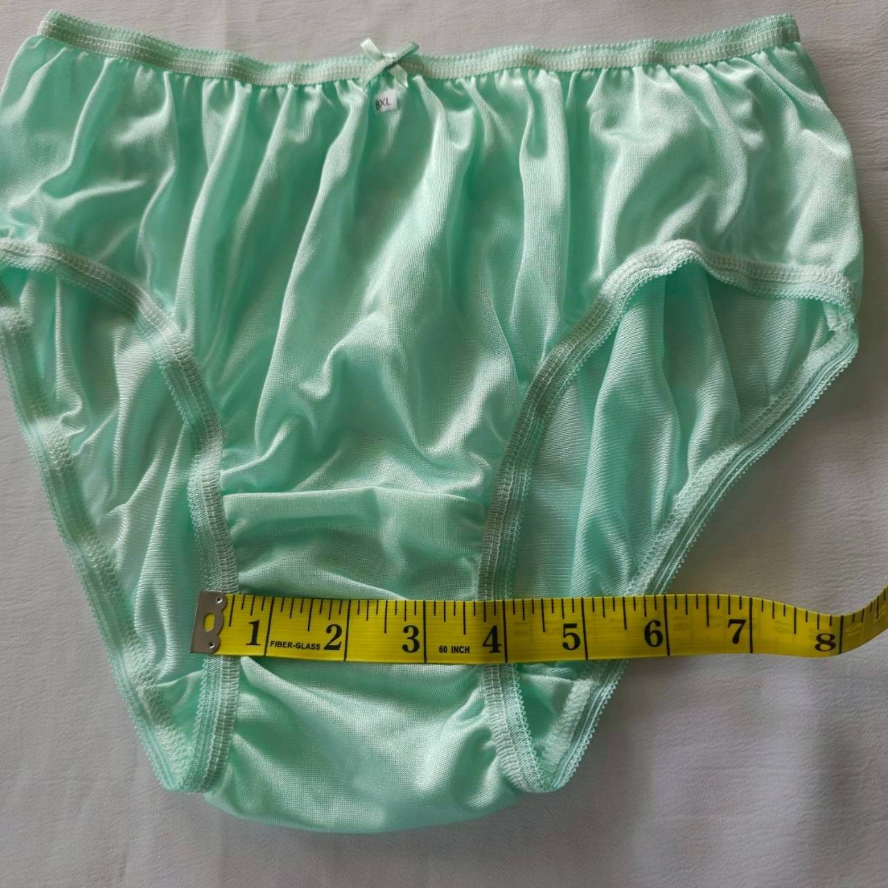 6pcs Bikini Women Underwear Light Nylon Panties Soft Briefs Hip 38″-42″ XL/Green