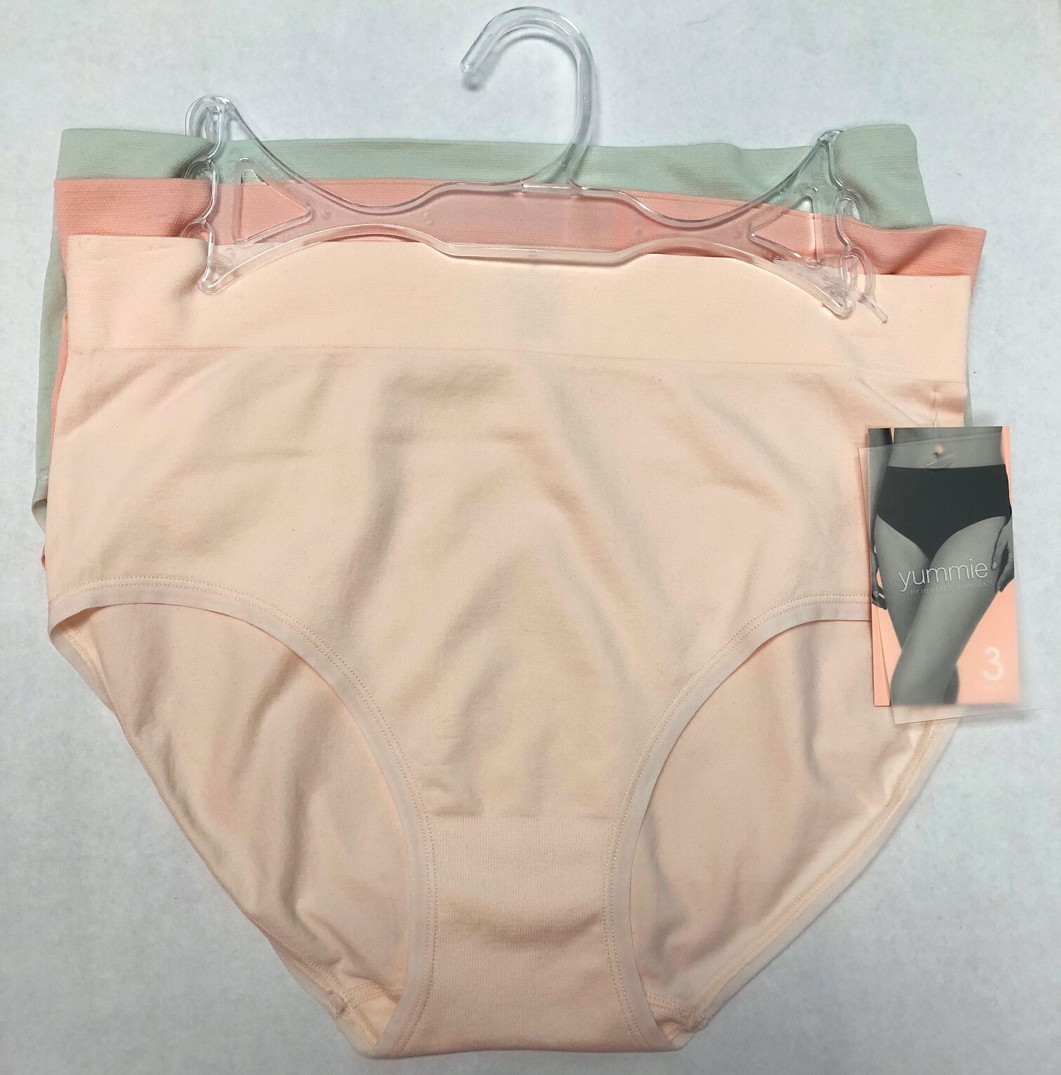 Yummie Brief Panties by Heather Thomson Seamless Stretch Comfortable Set of 3