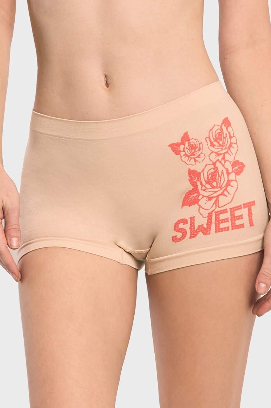6 Pack Women Seamless Sweet Rose Boyshorts Boxers Panties Underwear One Size