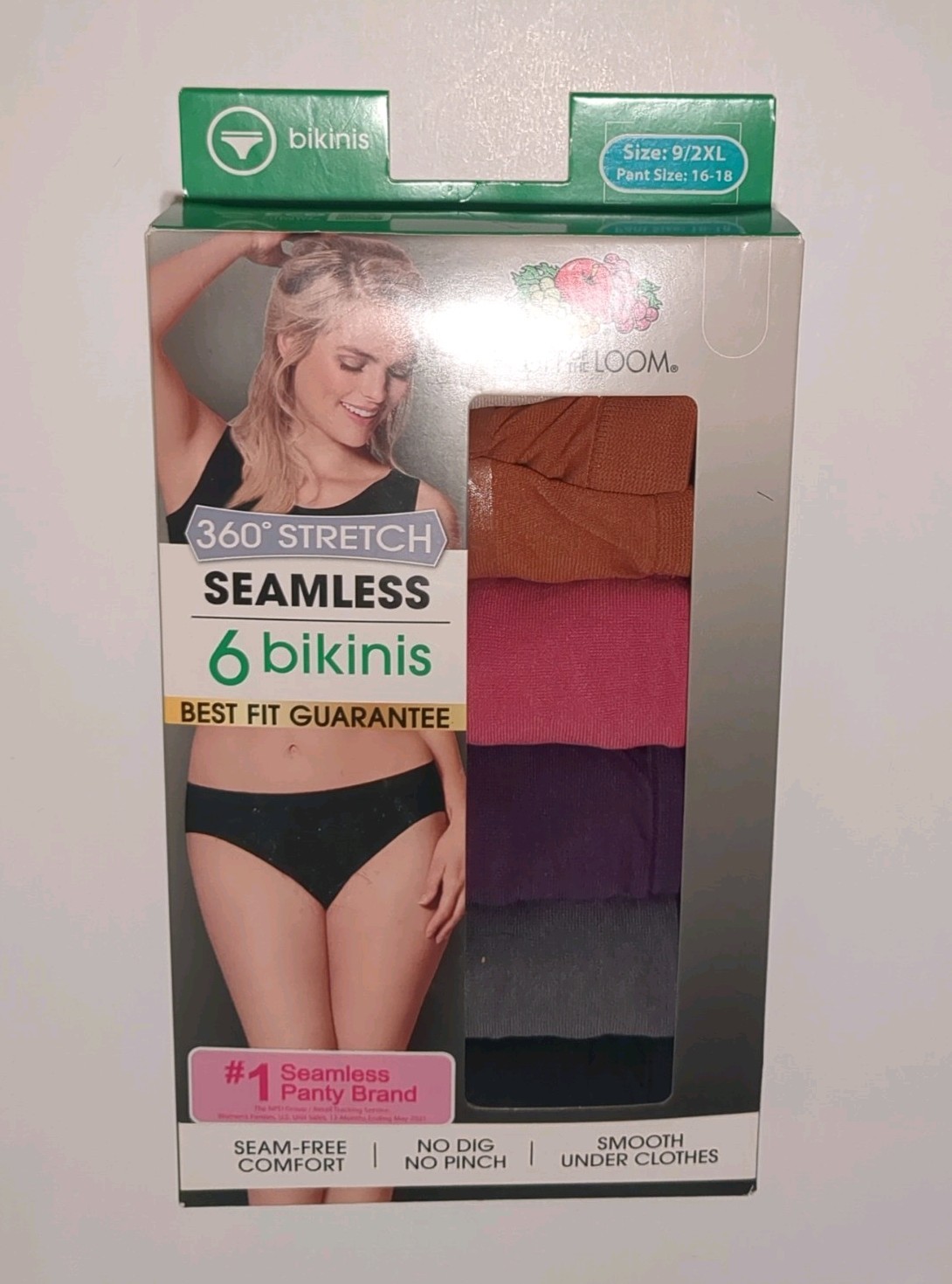 Fruit of the Loom Beyondsoft 6 Bikinis size 9 (2X)