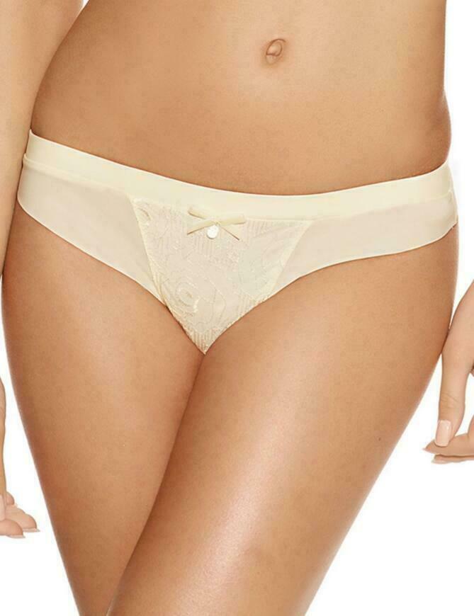 Freya Deco Darling Thong String Ivory Cream M 12 14 No VPL Knickers Wedding 1777