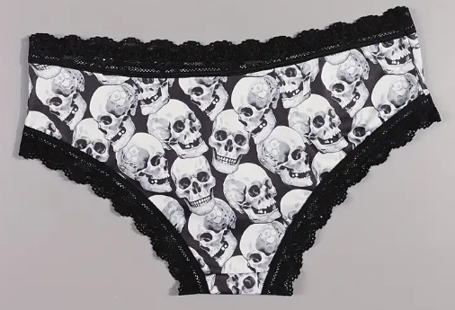 Satin Low Rise Bikini Panty W/Lace Trim Sexy Silky Naughty Sissy Size M ☠️🌹