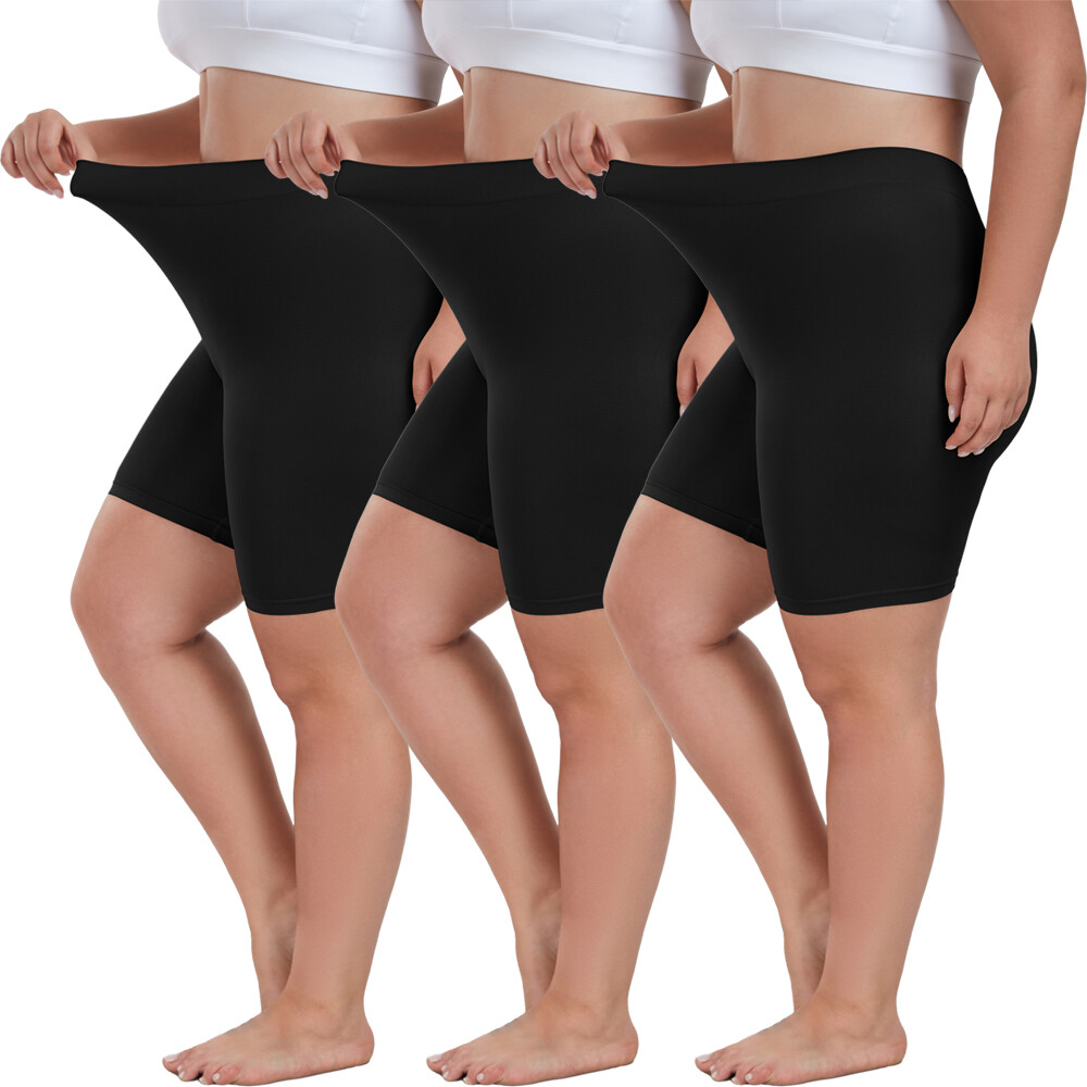 Plus Size Anti Chafing Slip Shorts for Women Under Dress Shaper Boyshort Panties