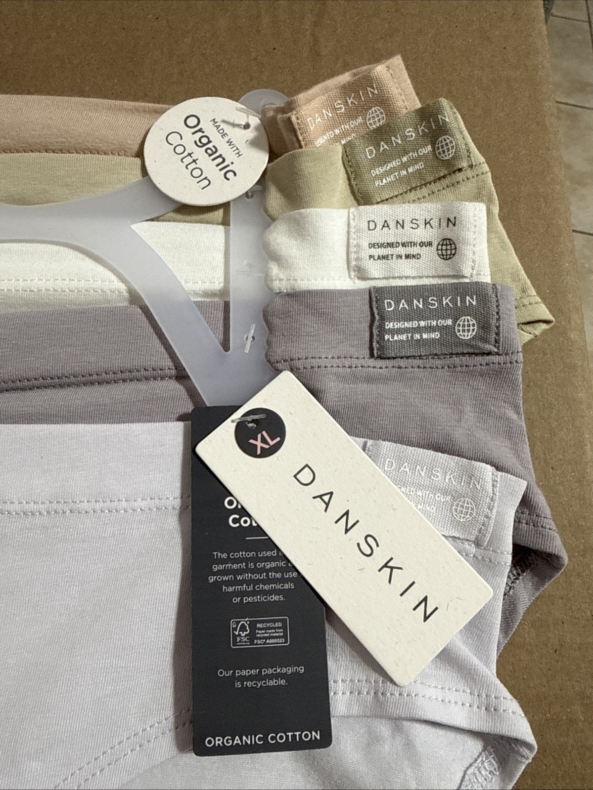 Danskin Women’s Ladies Panties Organic Cotton Hipsters Panties Nude Tone Size XL