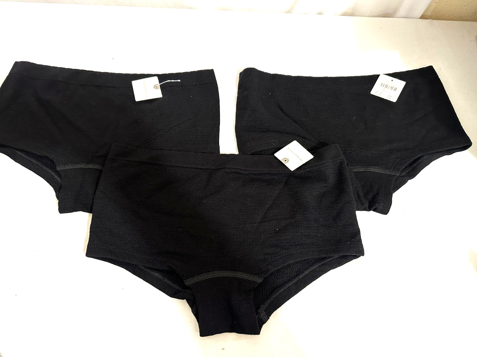 Anthropologie Addi XXS/XS (Fits XS to M) Black Seamless Hipster Briefs 3 Pairs