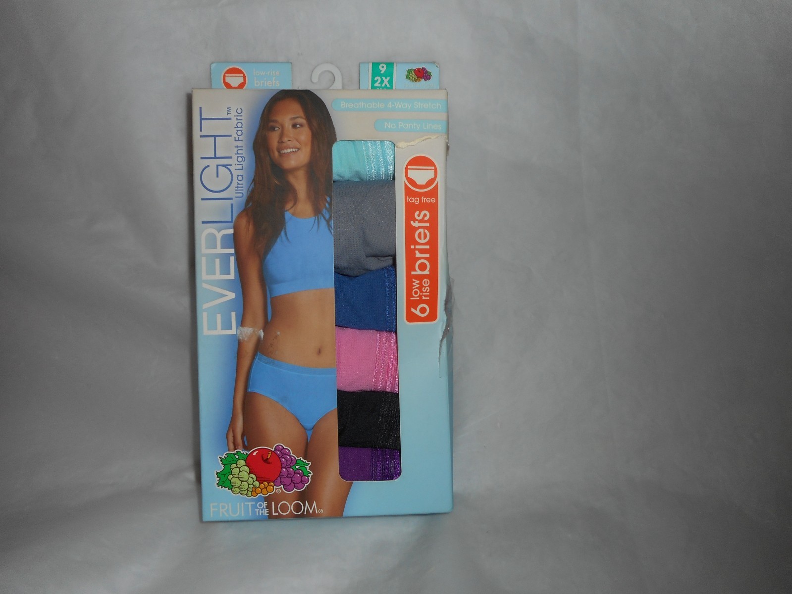 6 PK Fruit Of The Loom Low Rise Briefs Multi Color Size ,9/2X