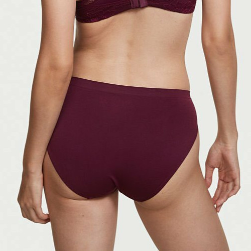 S Wine SEAMLESS NO SHOW FULL COVER Victorias Secret High Leg Waist Brief Pantie