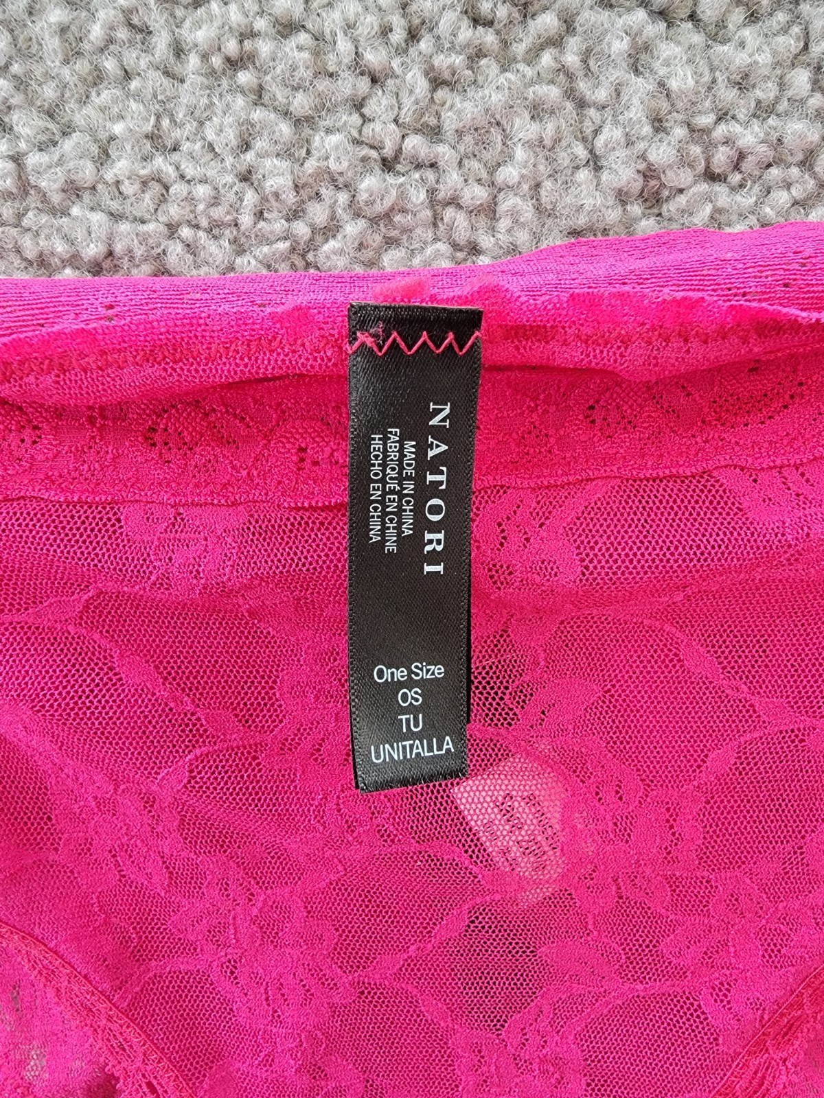 Natori Bliss Allure One Lace Girl Brief Women’s One Size Primrose Elastic Waist~