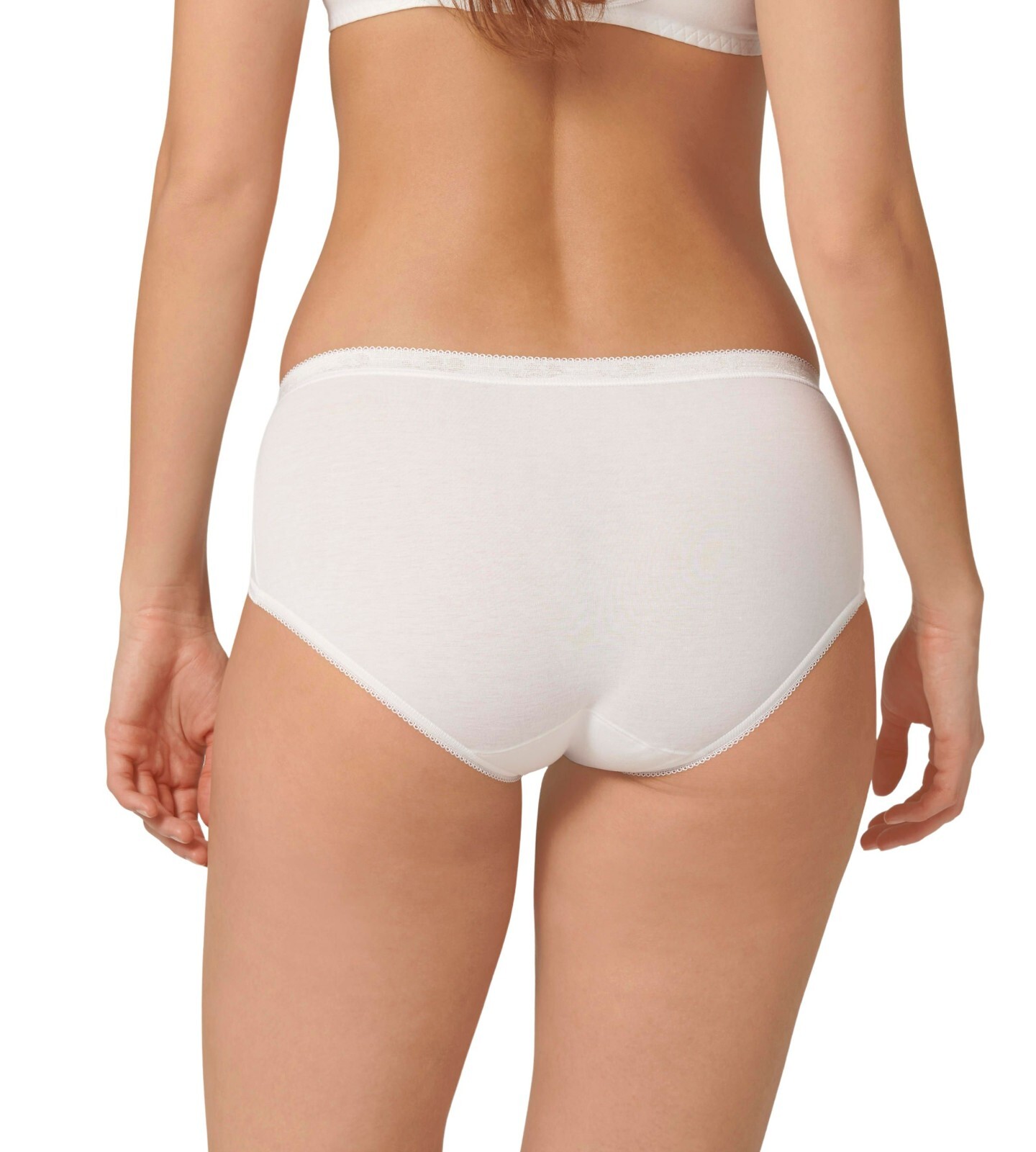 Sloggi Basic Pearl Midi Brief High Waist Knickers 3 Pack 95% Cotton 10221623