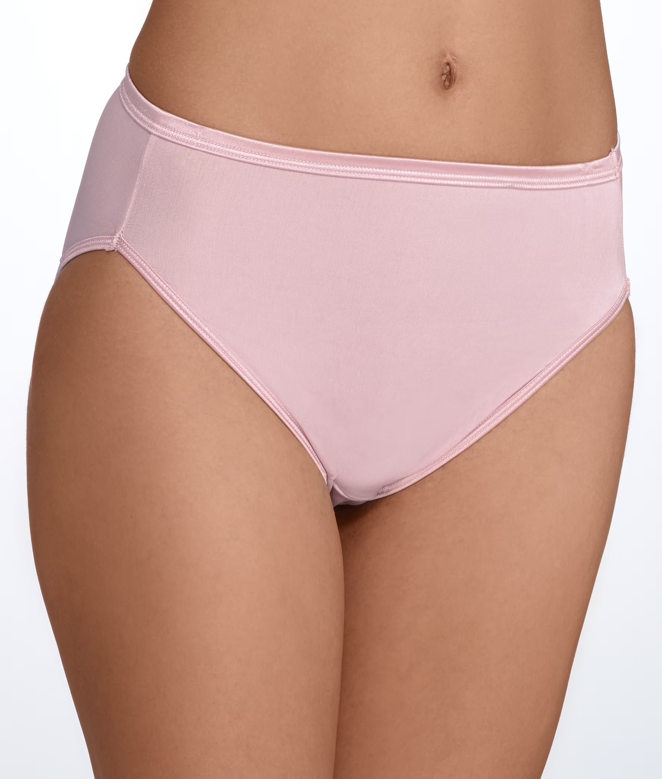 2 Pack Vanity Fair Illumination Hi-Cut Brief Panty 13108 Bubbly Pink Womens NWT