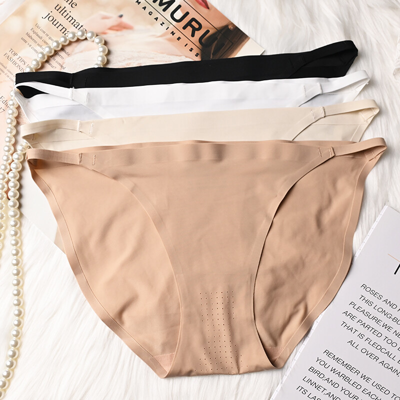 4 Pack Lot Sexy Womens String Bikini Panties Full Briefs Seamless Lady Underwear