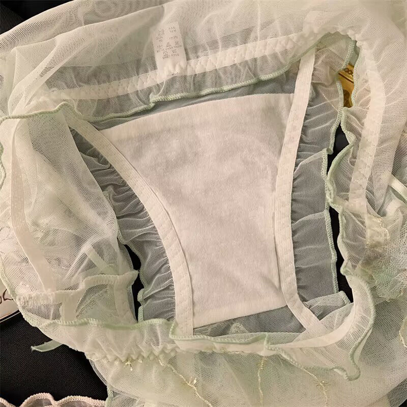 Sweet Girls Womens Sheer Briefs Panties Transparent Mesh Cute Lolita Knickers