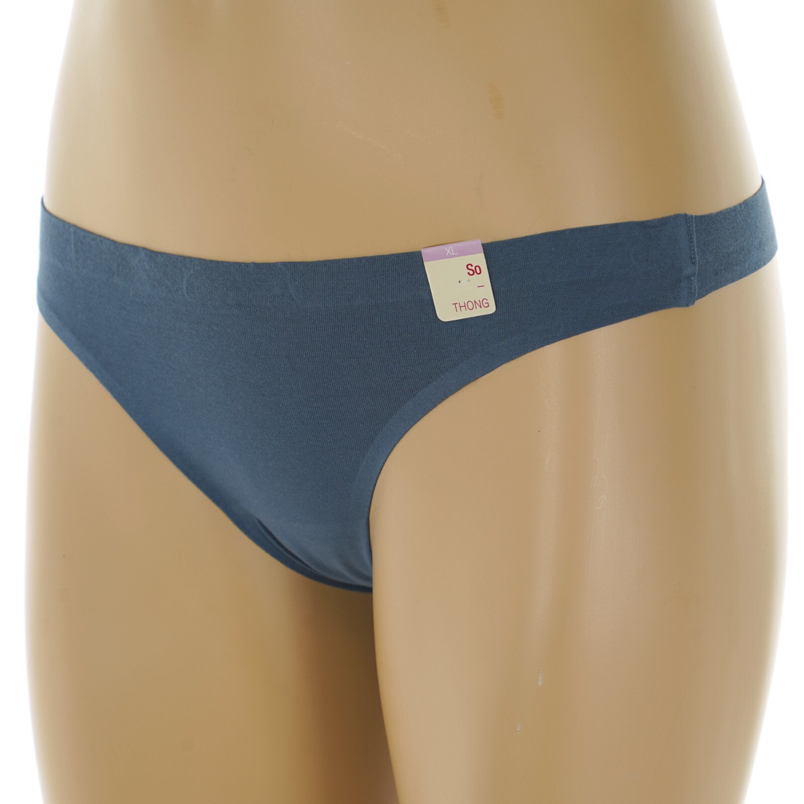 SO INTIMATES Junior’s Size 15-17 X-LARGE Cotton GRAY THONG Panties #SO83-005
