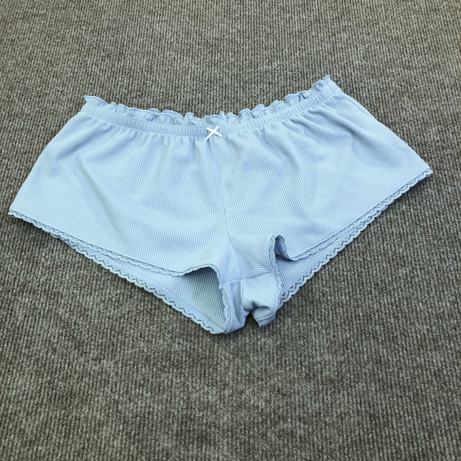 Underwear Womens S Blue Tap Pants Panties Lace Bow Lightweight Stretch Soft