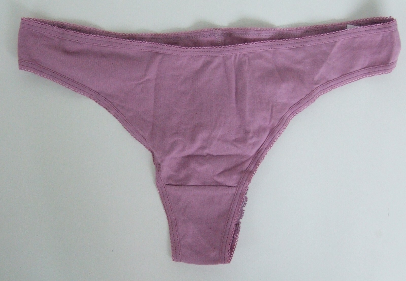 Chainstore size 12 stretchy cotton rich lacy brazilian knickers briefs Pink