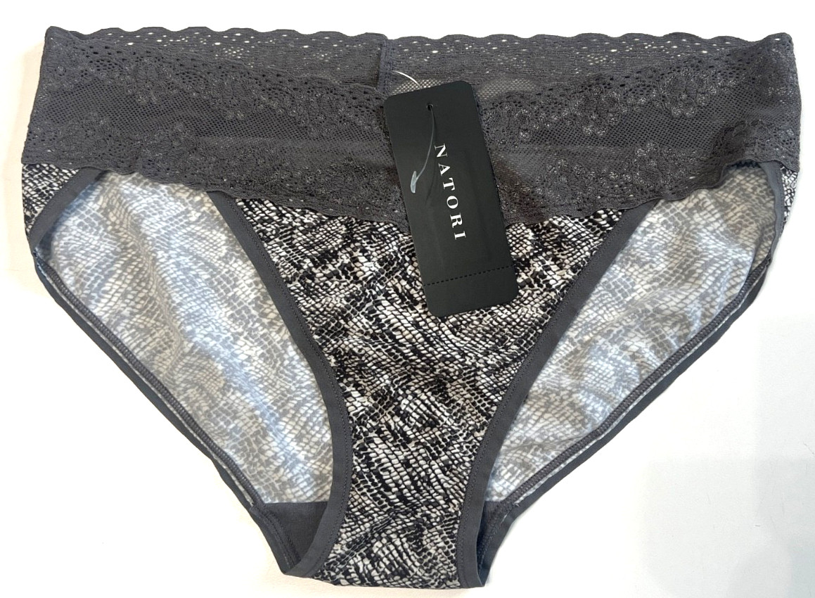 Natori One Size (S-XL) Bliss Perfection V-kini Panty 756092 Python —NWT TAGS–
