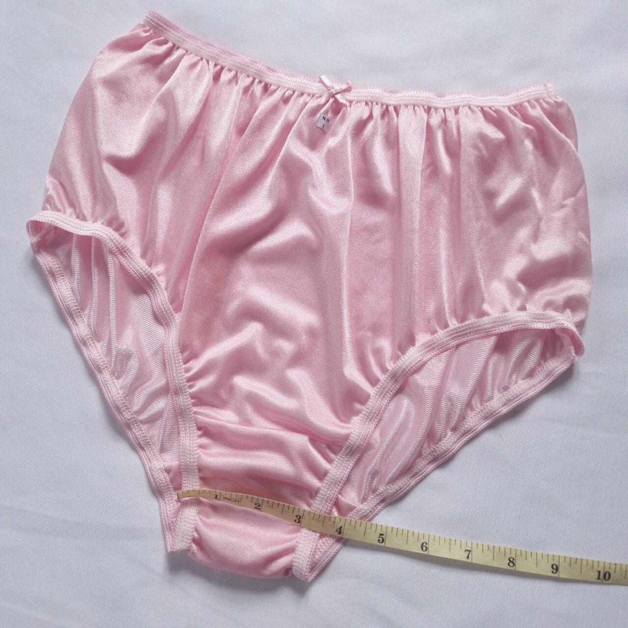 16 Panties Underwear Women Light Nylon Silky Soft Briefs High Waist 30-36″Size L