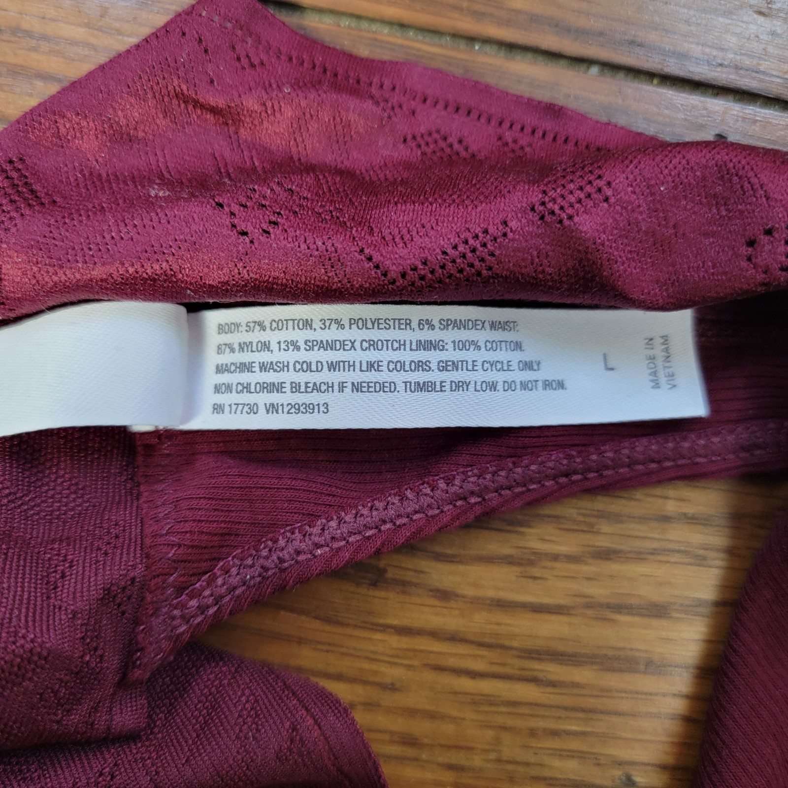 (3) Auden Womens Large (12-14) Cotton Polyester Thong Underwear L Red