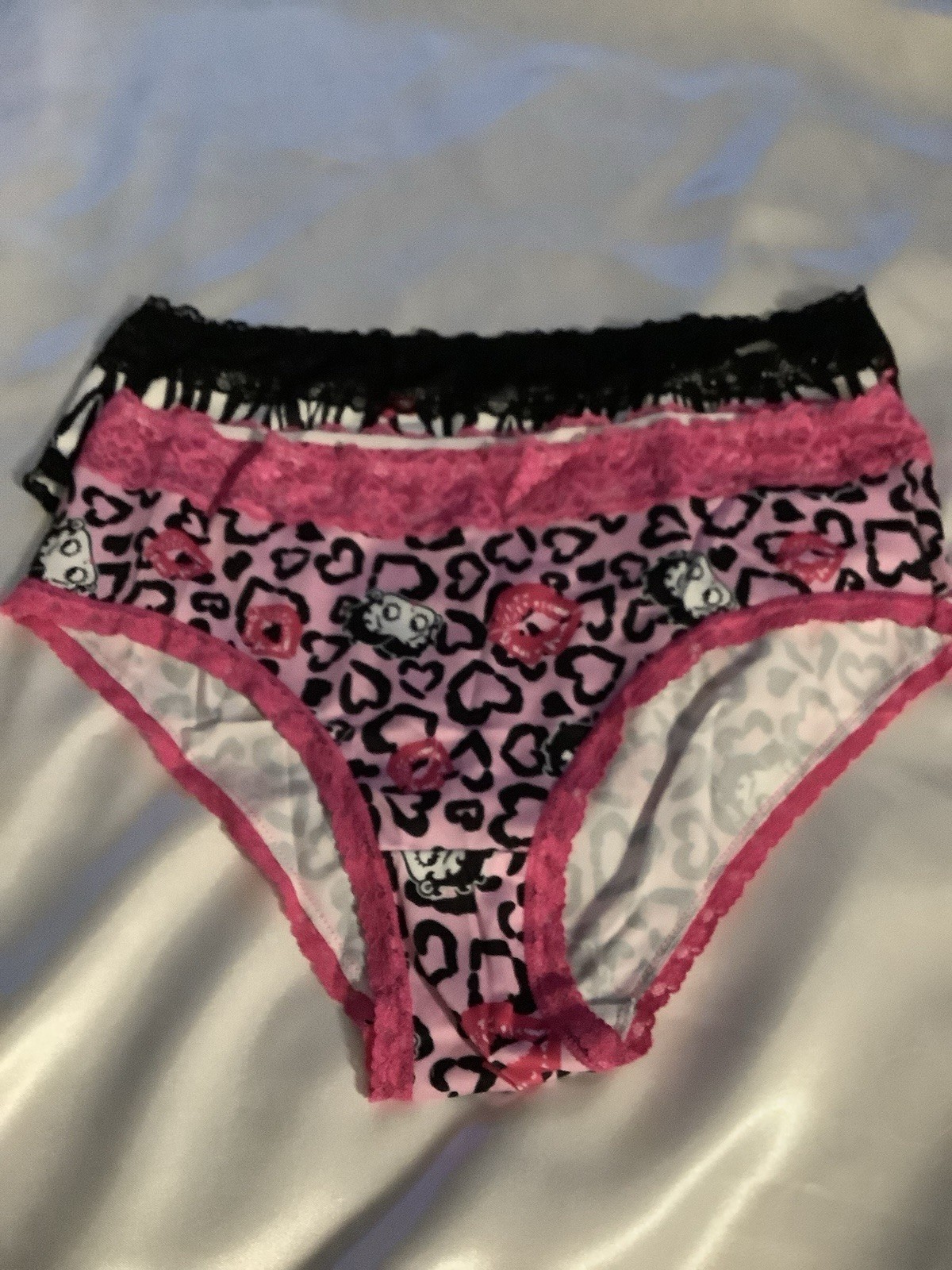Women’s Teen’s Betty Boop Cartoon Pink Bikini Brief Panties Stretch 3pk Large