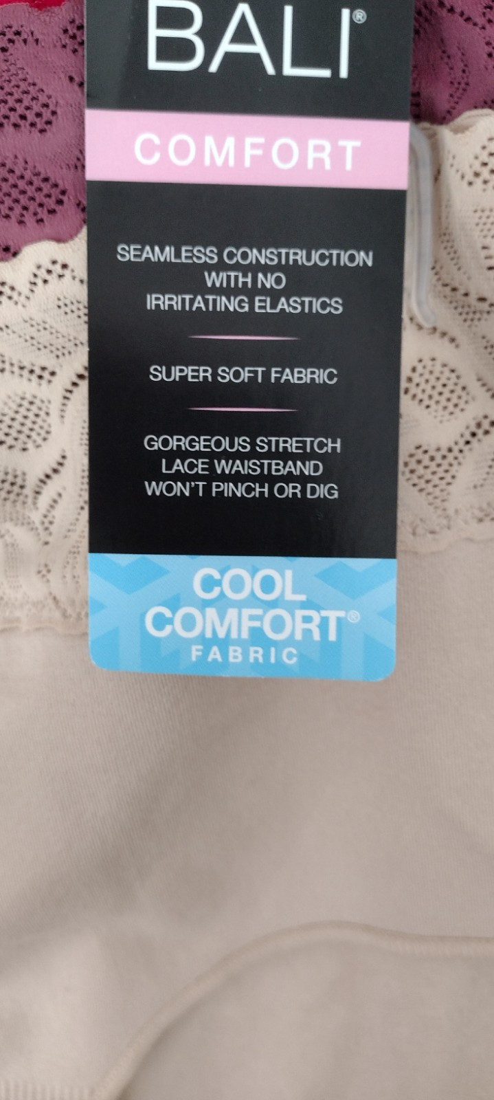 BALI 3 ASSORTED COLORS SIZE 9/2XL HI-CUTS PANTIES DFMLB3 SEAMLESS COMFORT NEW