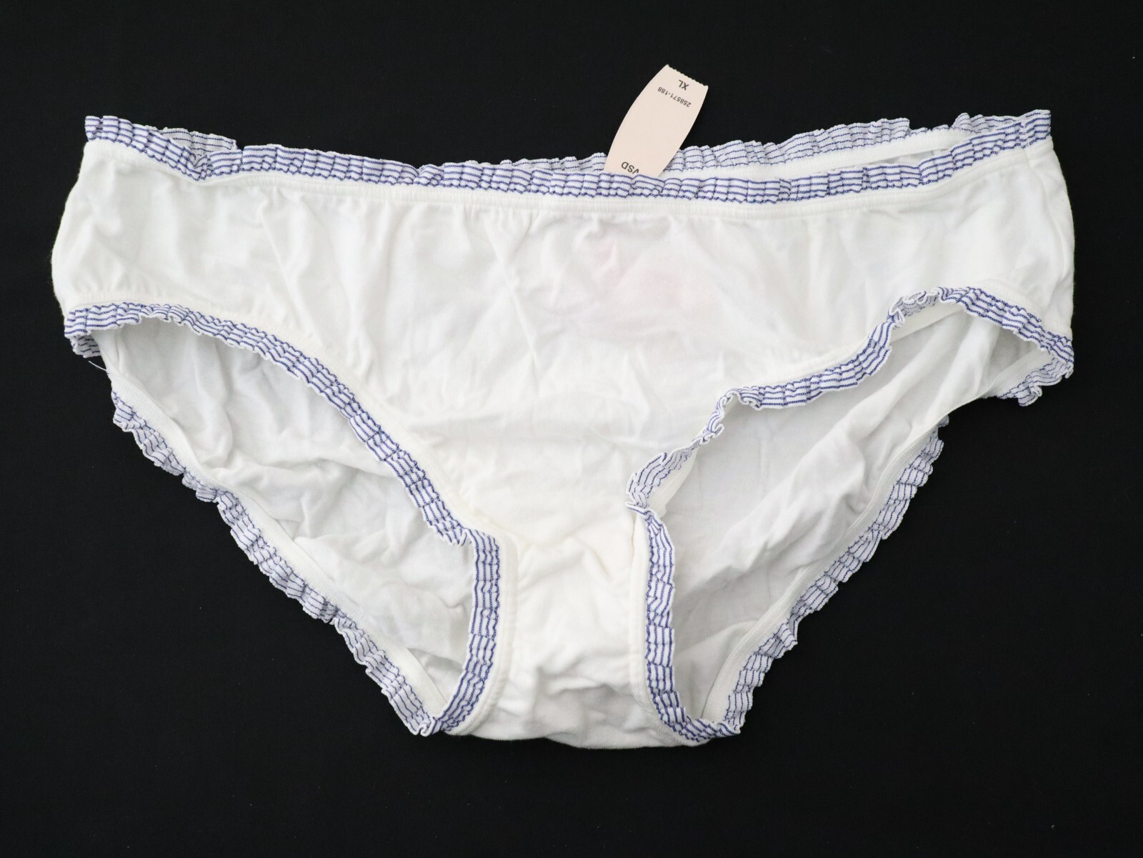 NEW Victoria’s Secret VTG Cotton Lingerie Ruffle Hiphugger Panties XL X-LARGE