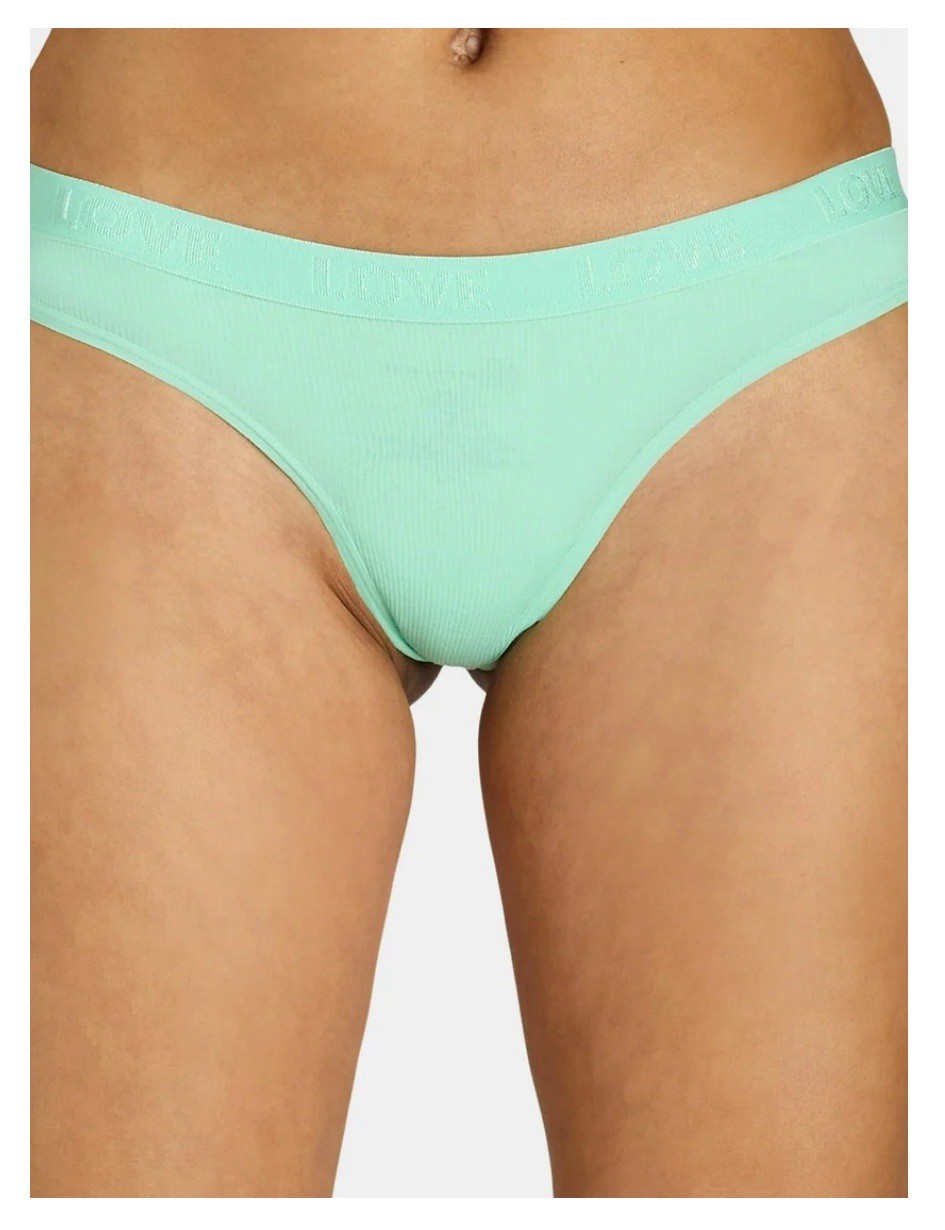5-Pair NO BOUNDARIES Women’s S (3-5) THONG Cotton Stretch Ribbed Underwear