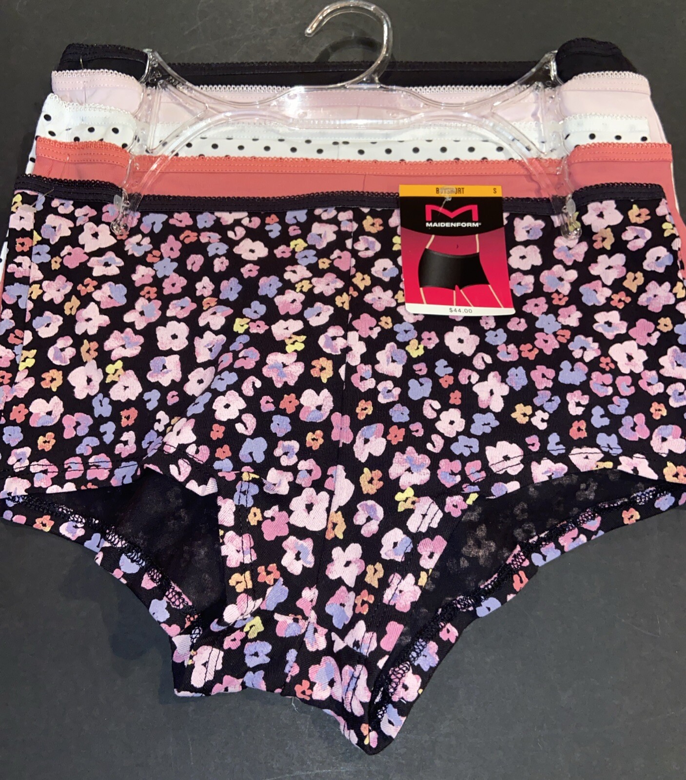 NEW! MAIDENFORM 5 PACK ASSORTED BOYSHORTS/ SIZE 5 / SMALL /MSRP $44