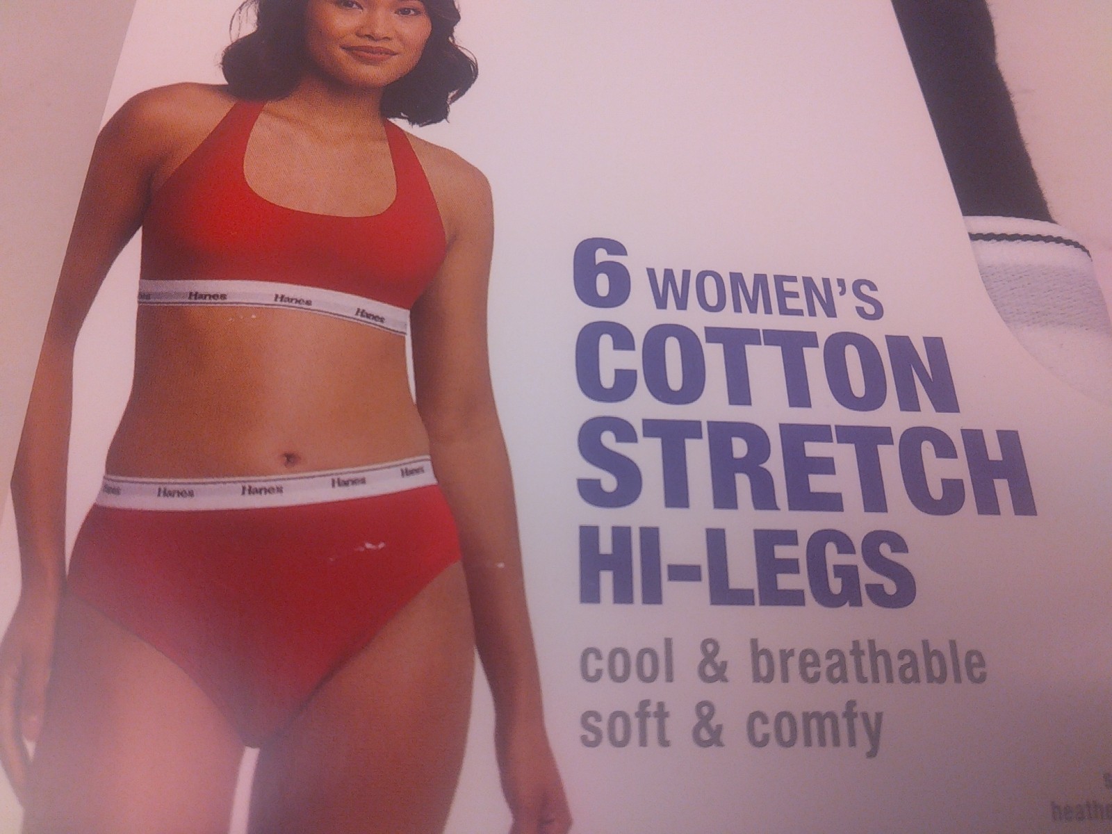 Hanes Originals Ladies 6 Cotton Stretch High Legs Size 9 – New. (51.2)