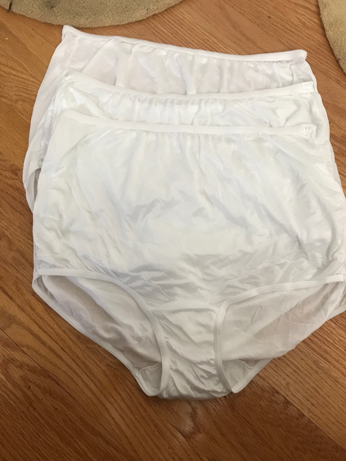 Vintage Dixie Bell White Briefs Sissy Panties Sheer Mushroom Gusset Sz 10/3