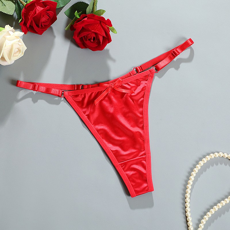 4pack Lot Ladies Women Sexy Panties Brief Satin Bikini Underwear Lingerie T back