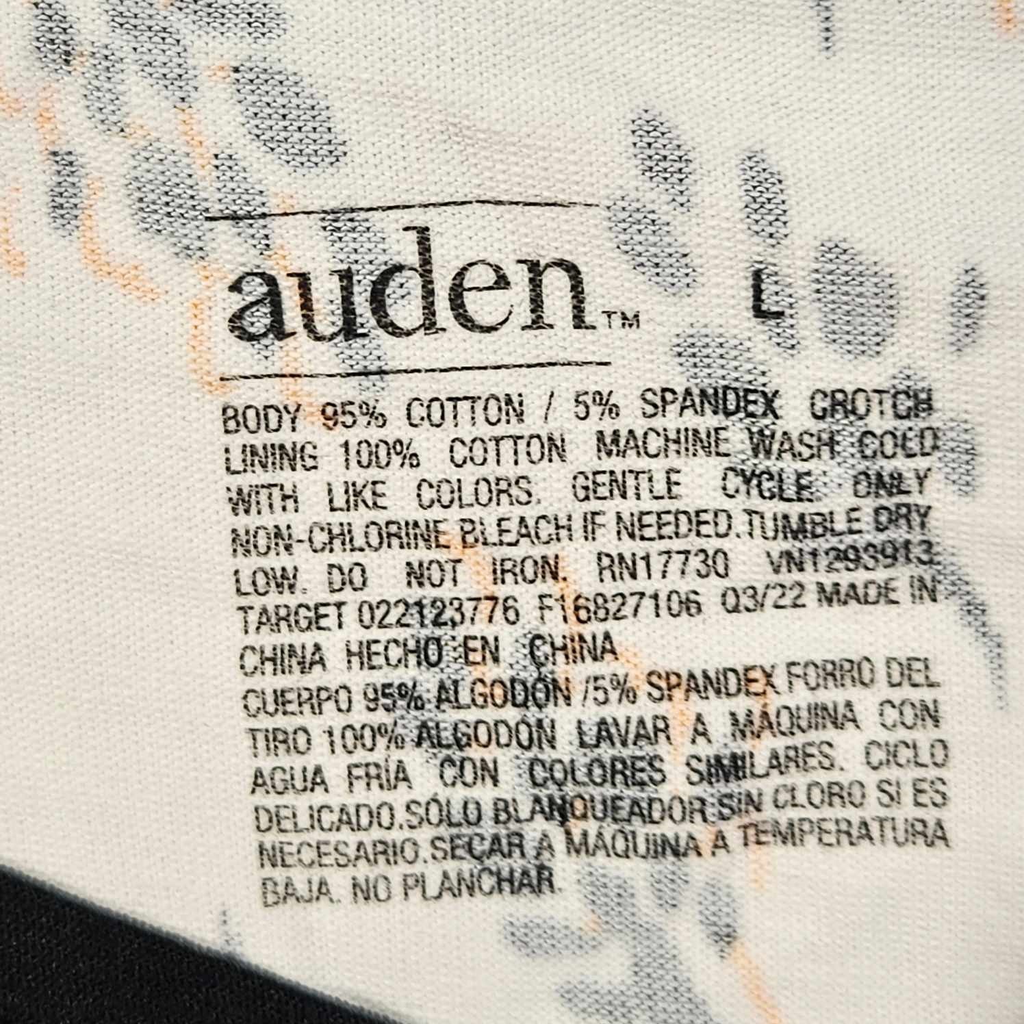 Auden 7pk Floral Print Cotton Thong Underwear Womens Large Stretch White/Black