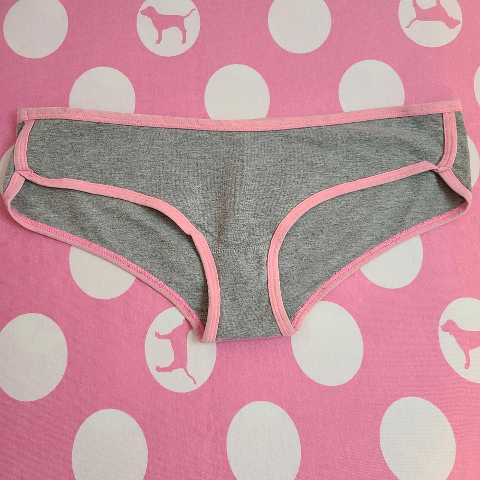 VTG VS PINK Extra Low Rise Graphic Cotton Hipster Panty Size Sm Zebra Logo