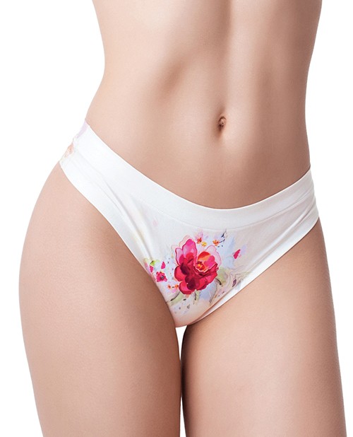 Sexy Thong Panty Multi Color Panties Mememe Flower Power Rose Printed Thong