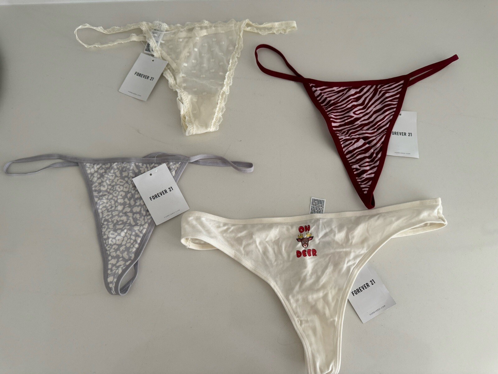 Forever 21 Thong Panties bundle Junior XL **as pictured** holidays Christmas