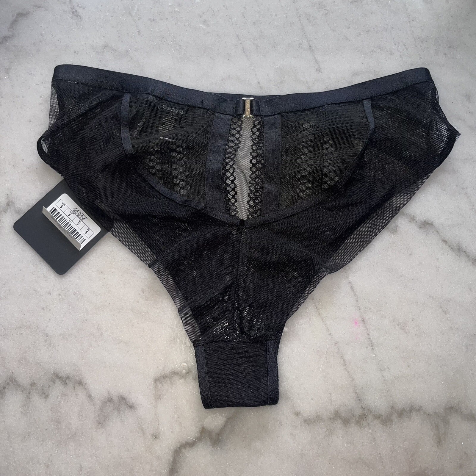 New Rare Honey Birdette Janet Black Brief size Small