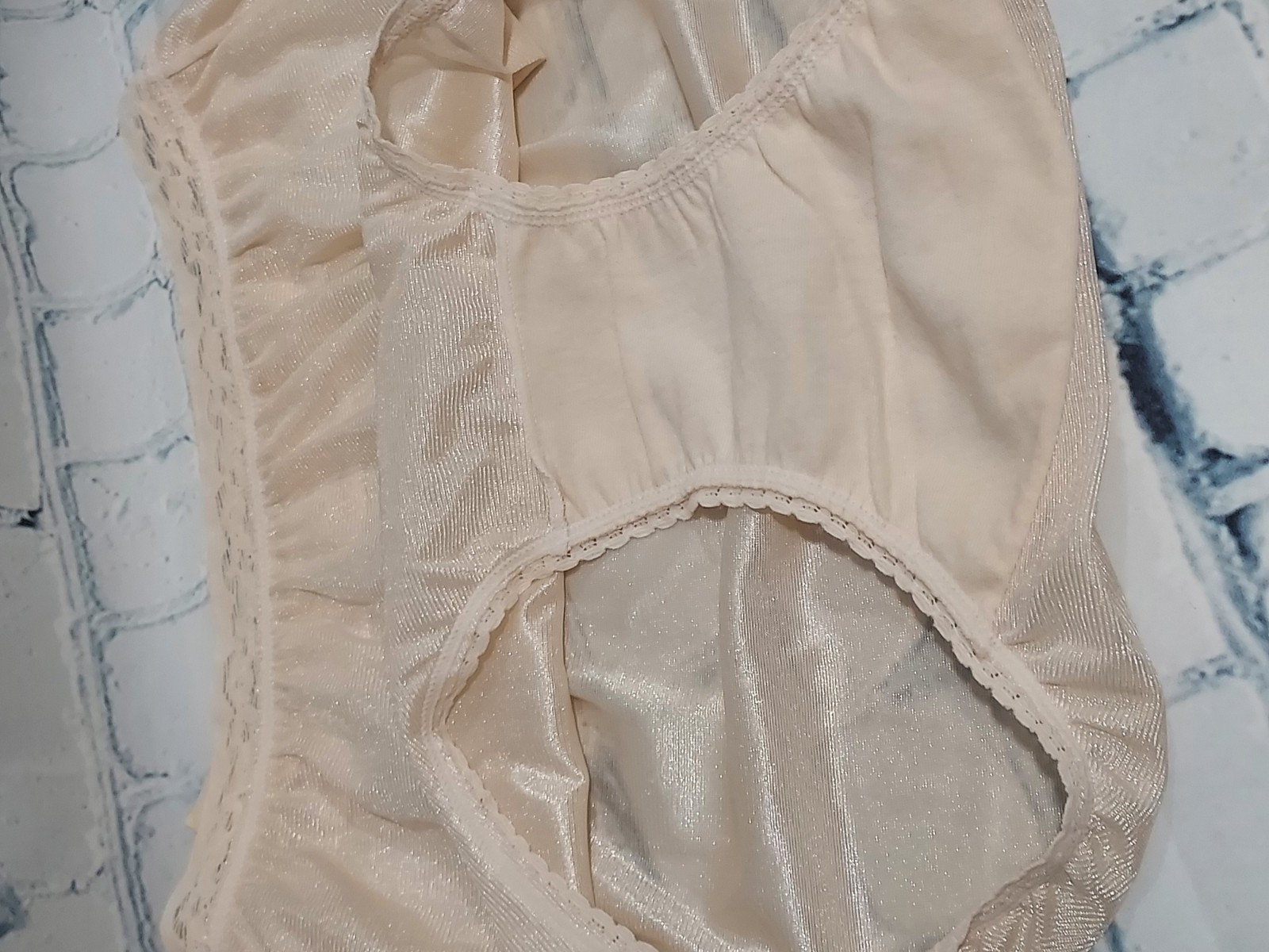 NOS Maidenform Sz 6 Granny Panties High Rise Lace Neutral Burlesque Wisebuys