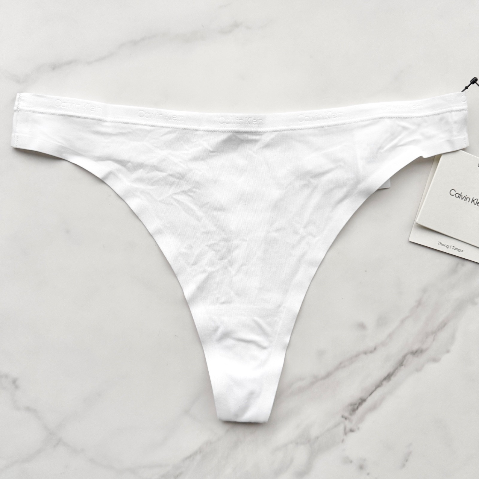 Calvin Klein Perfectly Fit Thong Panty White SZ S/M/L/XL