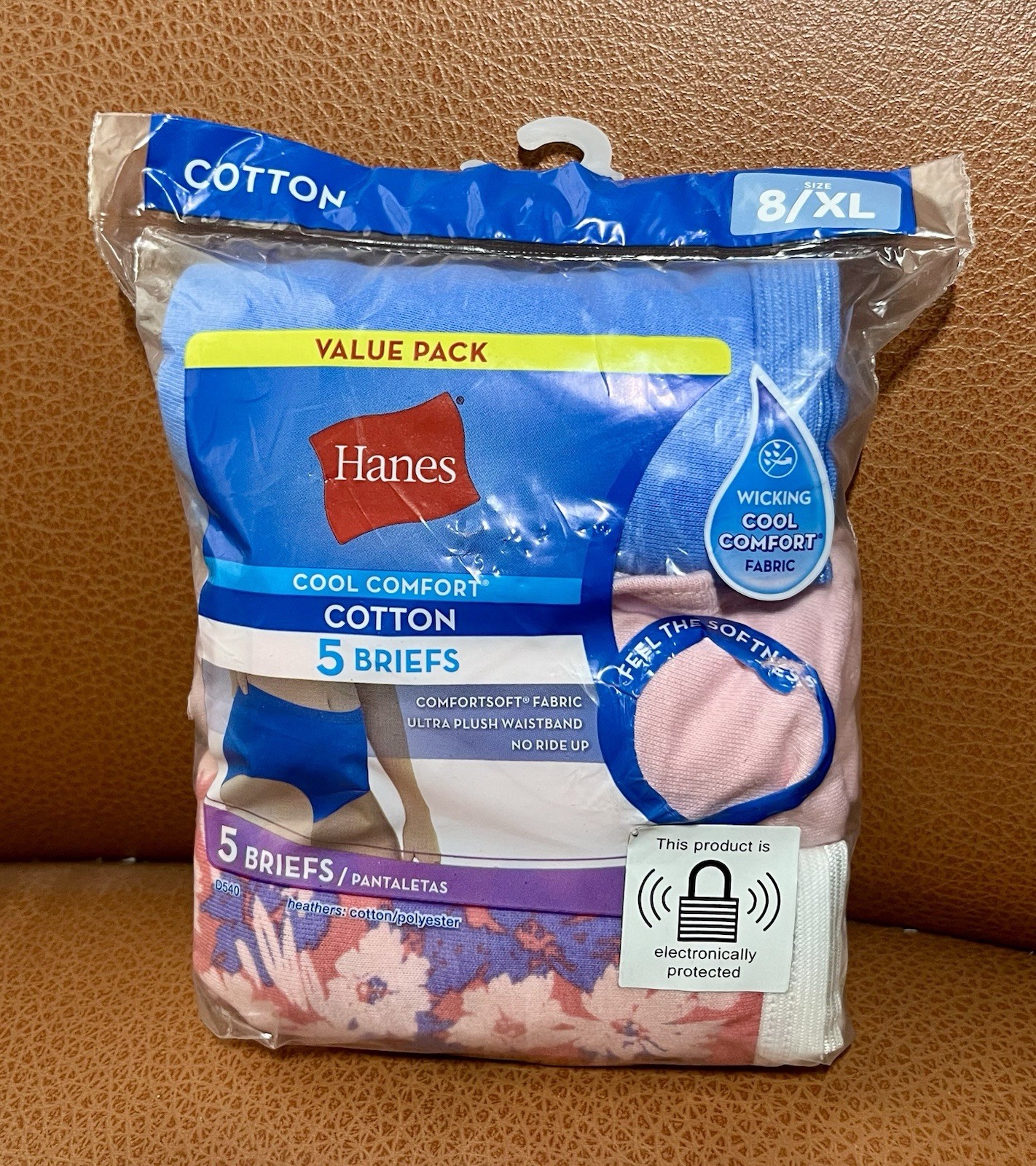 Hanes Cool Comfort 5 Cotton Briefs Panties Size 8 /XL.
