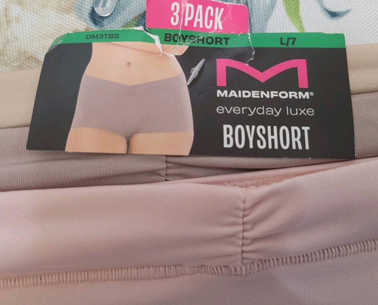 Maidenform ~ 3-Pair Slinky & SeXy LuXury Boyshort Panties L/7 $30.00 nwt