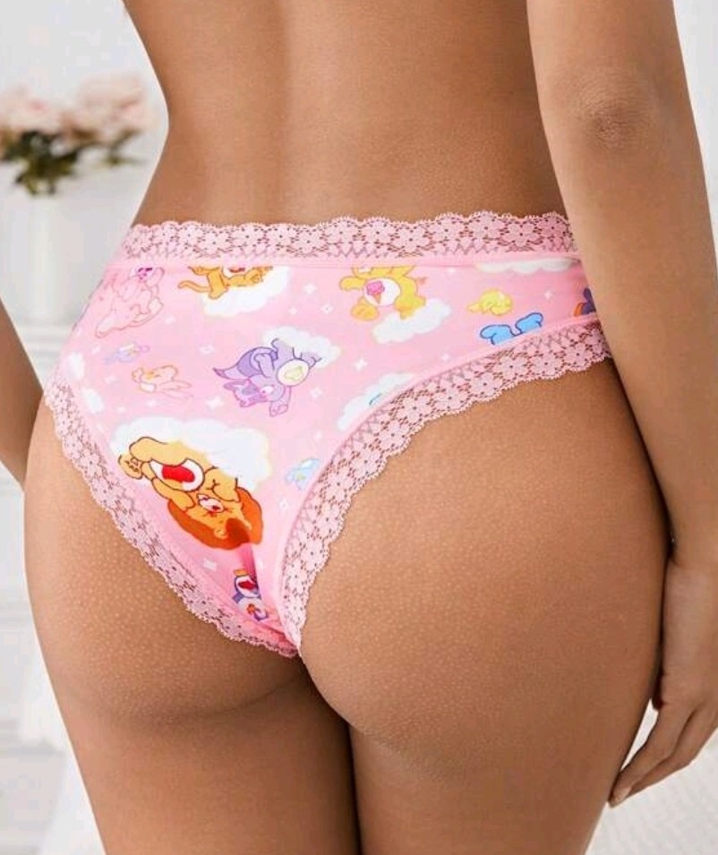 Cute Teddy Retro Kink Gay Soft Care Bear Bears Brief Gay Sissy Panties S UK 8-10