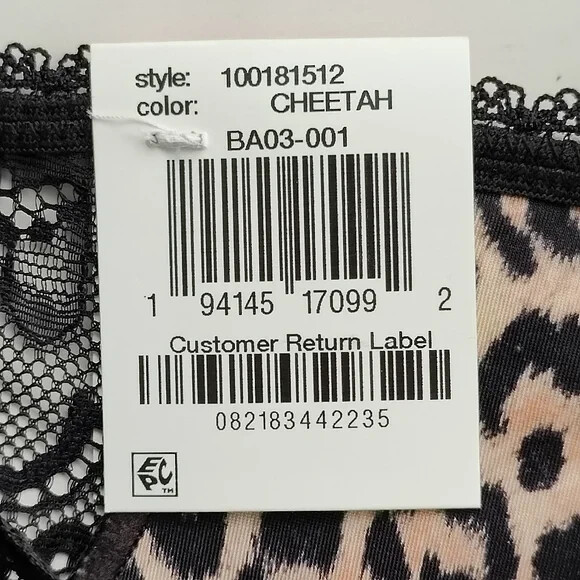 INC International Concepts Satin Micro Thong Panty Cheetah SZ S/M