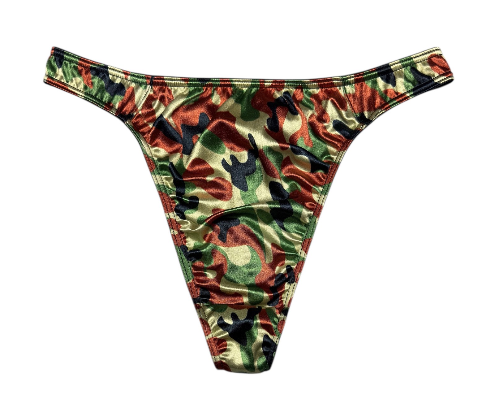 Second Skin Satin Thong Camo 2XL
