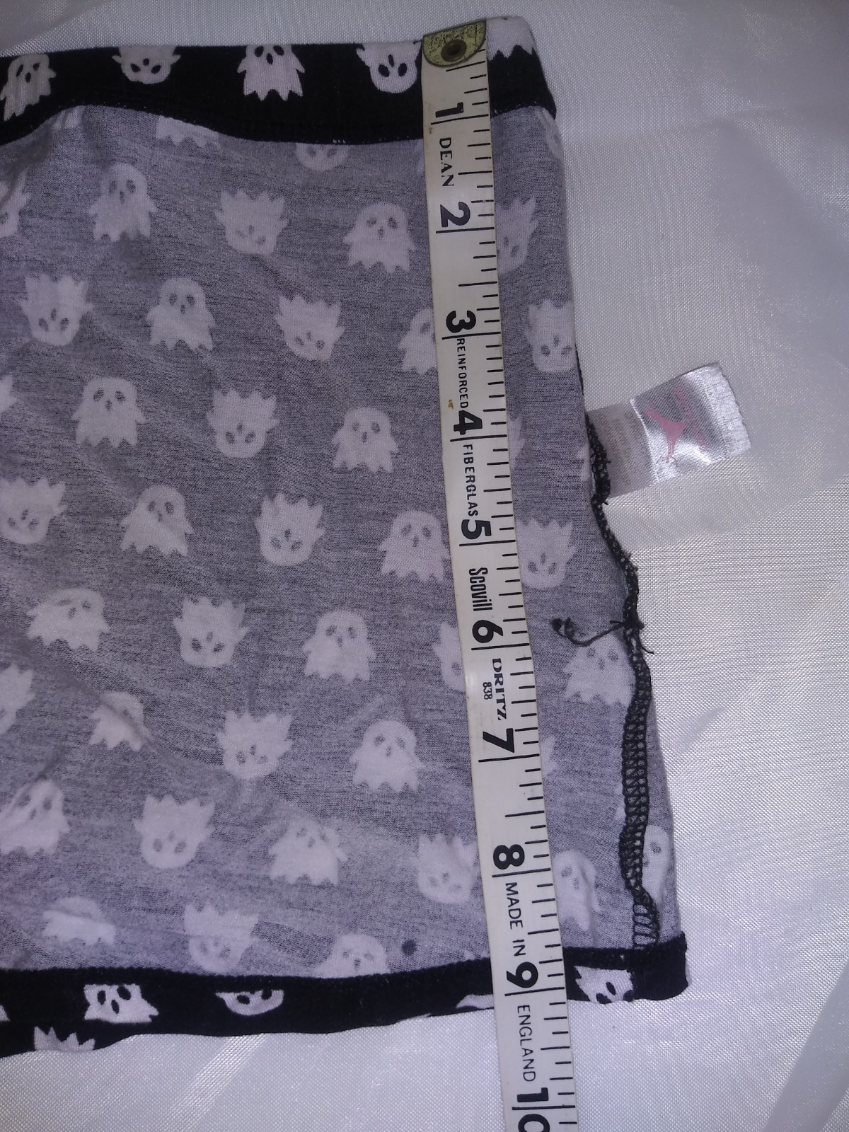 Knotty Knickers Halloween Ghost Black Boy Shorts Size XXL