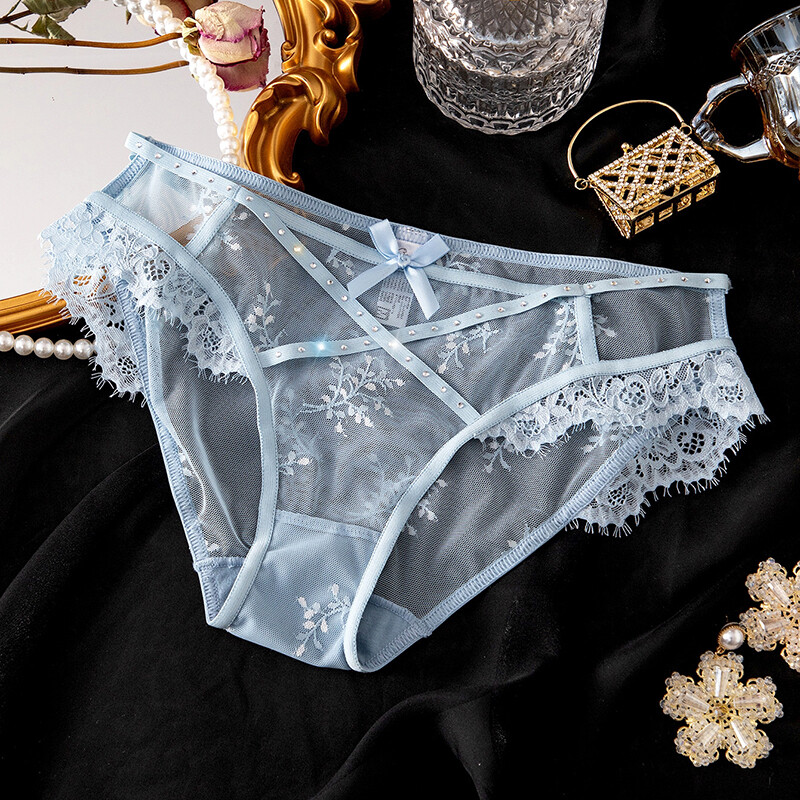 4 Pack Lot Womens Sexy Panties Briefs See Through Lace Sheer Underwear Lingeries