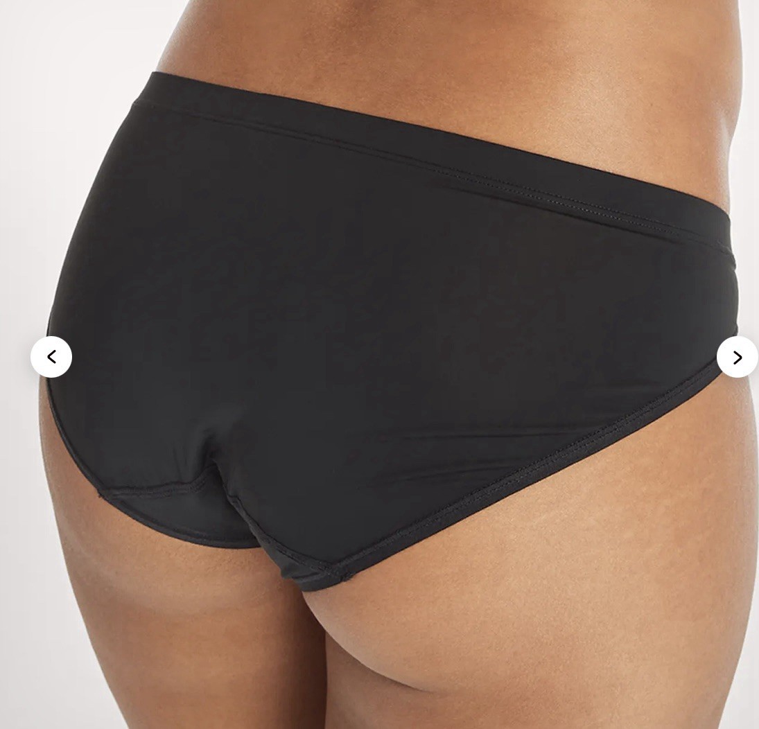 NWT Maidenform Invisible Look BARELY THERE Black Bikini Panty Medium 6