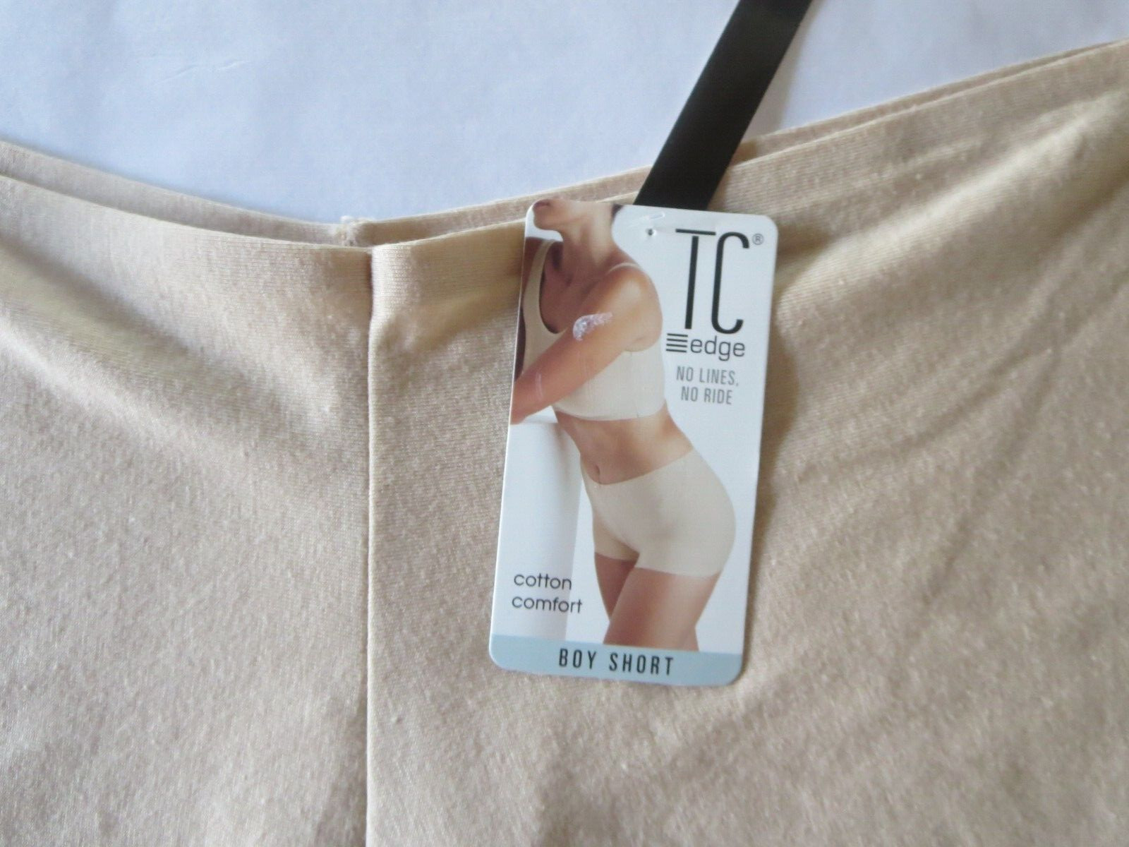 TC EDGE COTTON COMFORT WOMEN BOY SHORT PANTY #A4-146, NUDE, XXL, NWT $18
