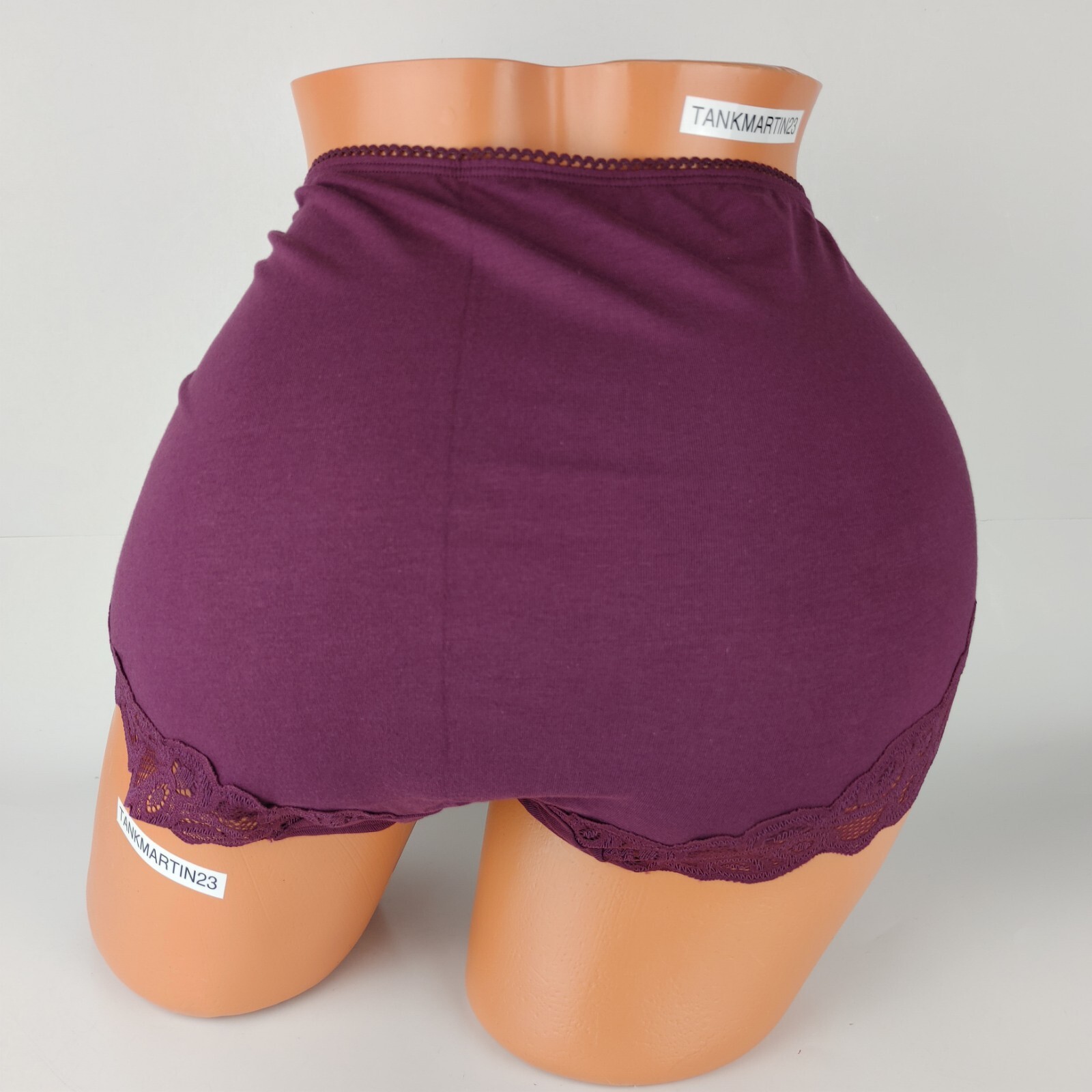 LANE BRYANT CACIQUE PLUS COTTON FULL BRIEF 14/16 PANTY PURPLE LACE BUTT HIPS