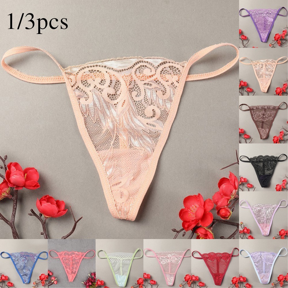 Briefs Panties Underwear Knickers Lace Nylon Thong/String V-string Women