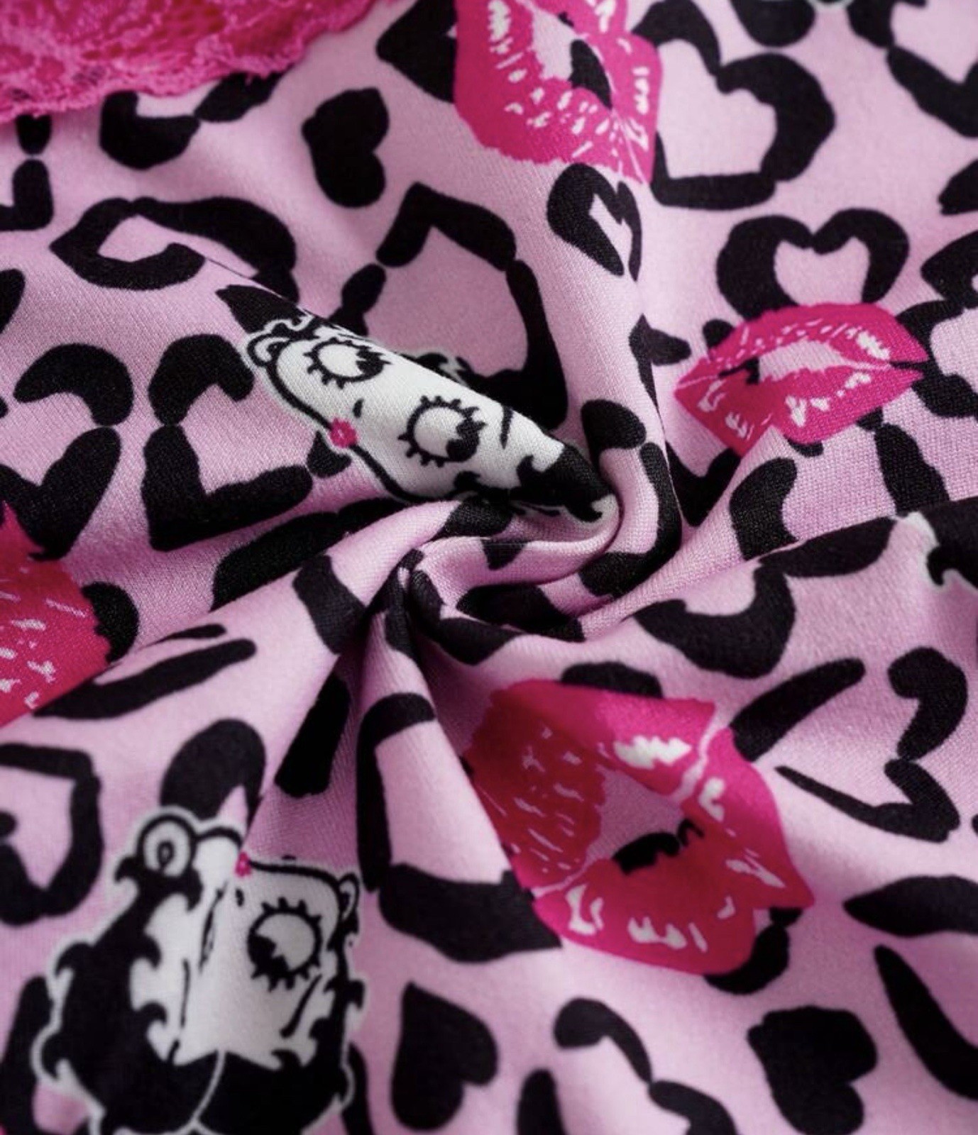 Women’s Teen’s Betty Boop Cartoon Pink Bikini Brief Panties Stretch 3pk Large
